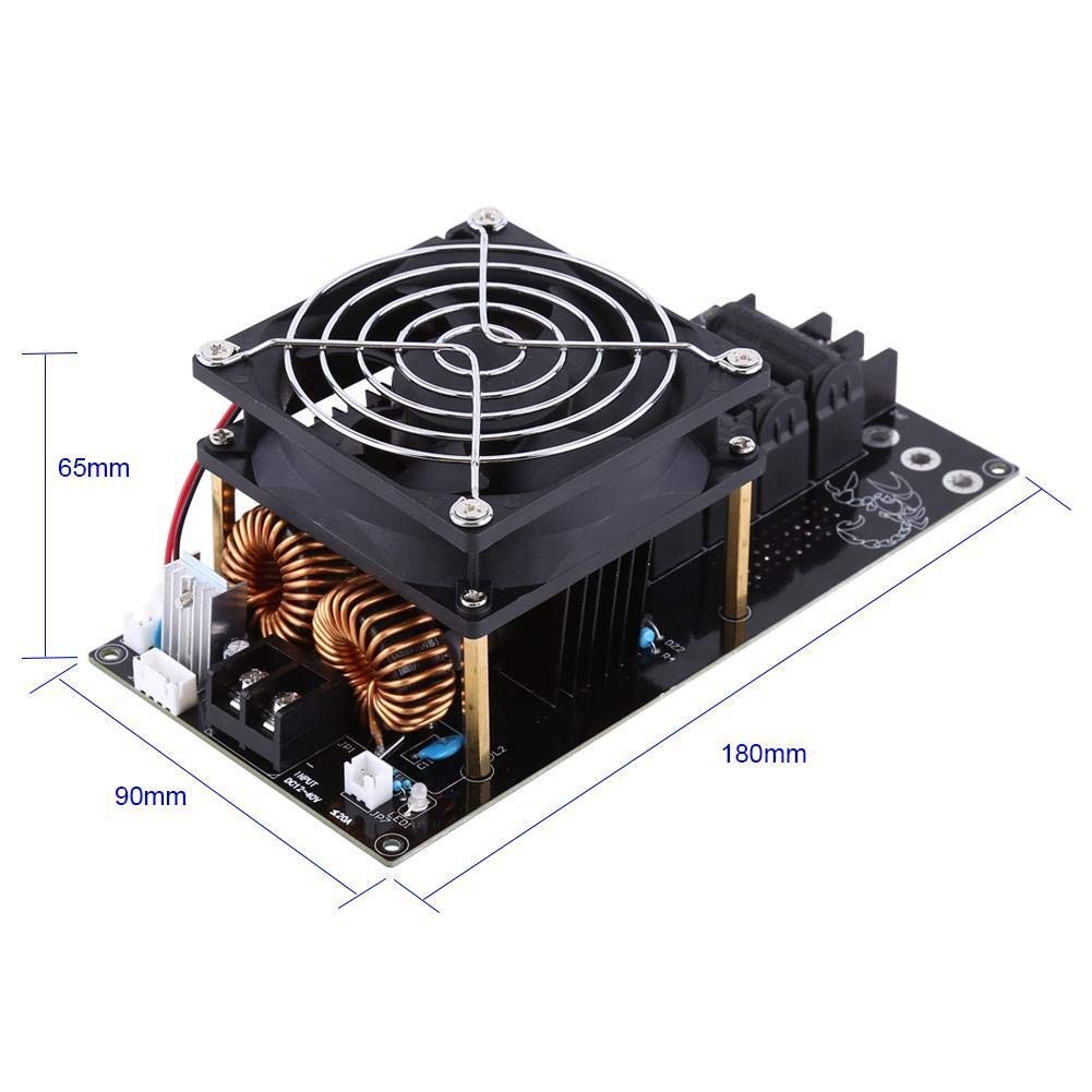 Placa calefactora, DC12-36V 20A 1000W ZVS Módulo de calefacción por inducción, calentador de bobina, fuente de alimentación Calefacción Placa calefactora de bajo voltaje, para bricolaje doméstico