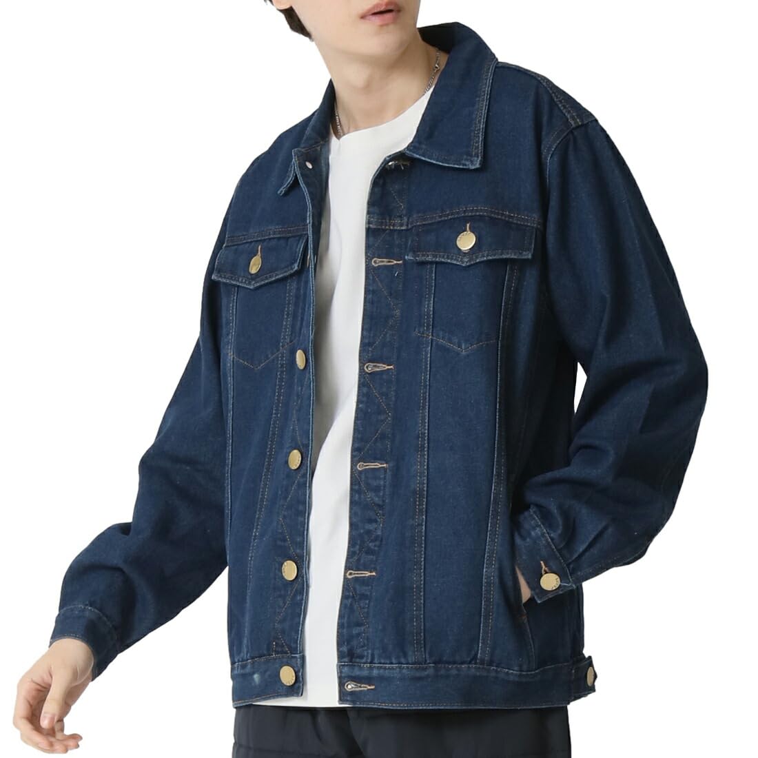 Man.G ジャケット オーバー ブルゾン Amazon | [アーケード] デニムジャケット メンズ Gジャン