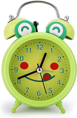 QearFun Reloj despertador de rana para niñas, niños, rosa, kawaii, doble campana, despertador, para decoración de dormitorio, regalos de rana, reloj disponible en Yaxa Colombia