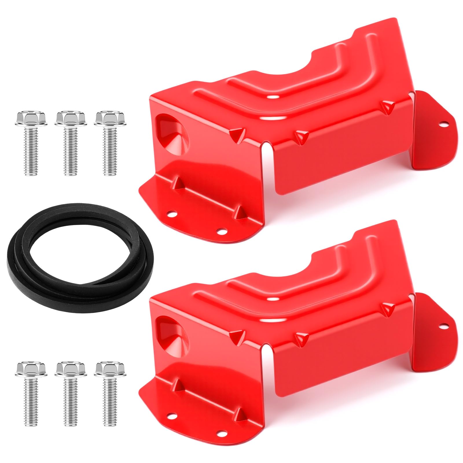 Threlaco Paquete de 2 fundas rojas para cinturón de cubierta 783-06424A-0637 de 42/46 pulgadas y cinturón de cubierta 954-04060b 954-04060c compatible con máquinas MTD, Craftsman, Troy-Bilt