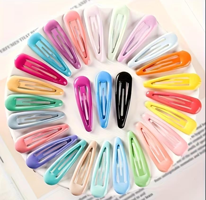 Image of DHANMOHAN Kids Tic Tac Hair Clips - Cute Multicolor Hair Pins for Girls & Toddlers | Non-Slip, Lightweight & Durable Metal Accessoriess | Baby Hair Clips for Daily Use(10 Pcs,Multicolor)