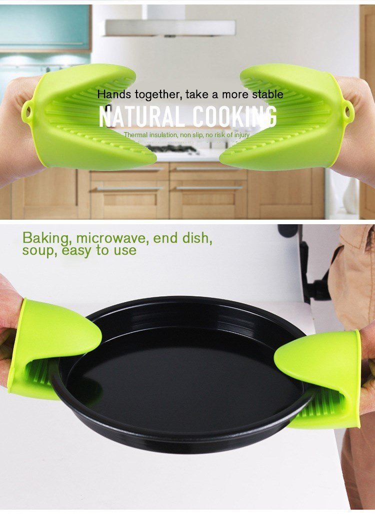 RKPM HOMES Set of 2 Silicone Pinch Grip Mitten Oven Mitt Gripper Grip Kitchen Pot Holder Utensil Tool (2 Pcs Multi Color) 3