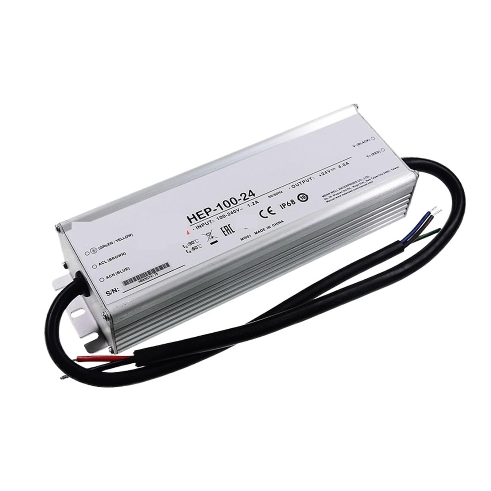 PWANUIGTE Regulated Switching Transformer Power Supply HEP-100-24 24V4A