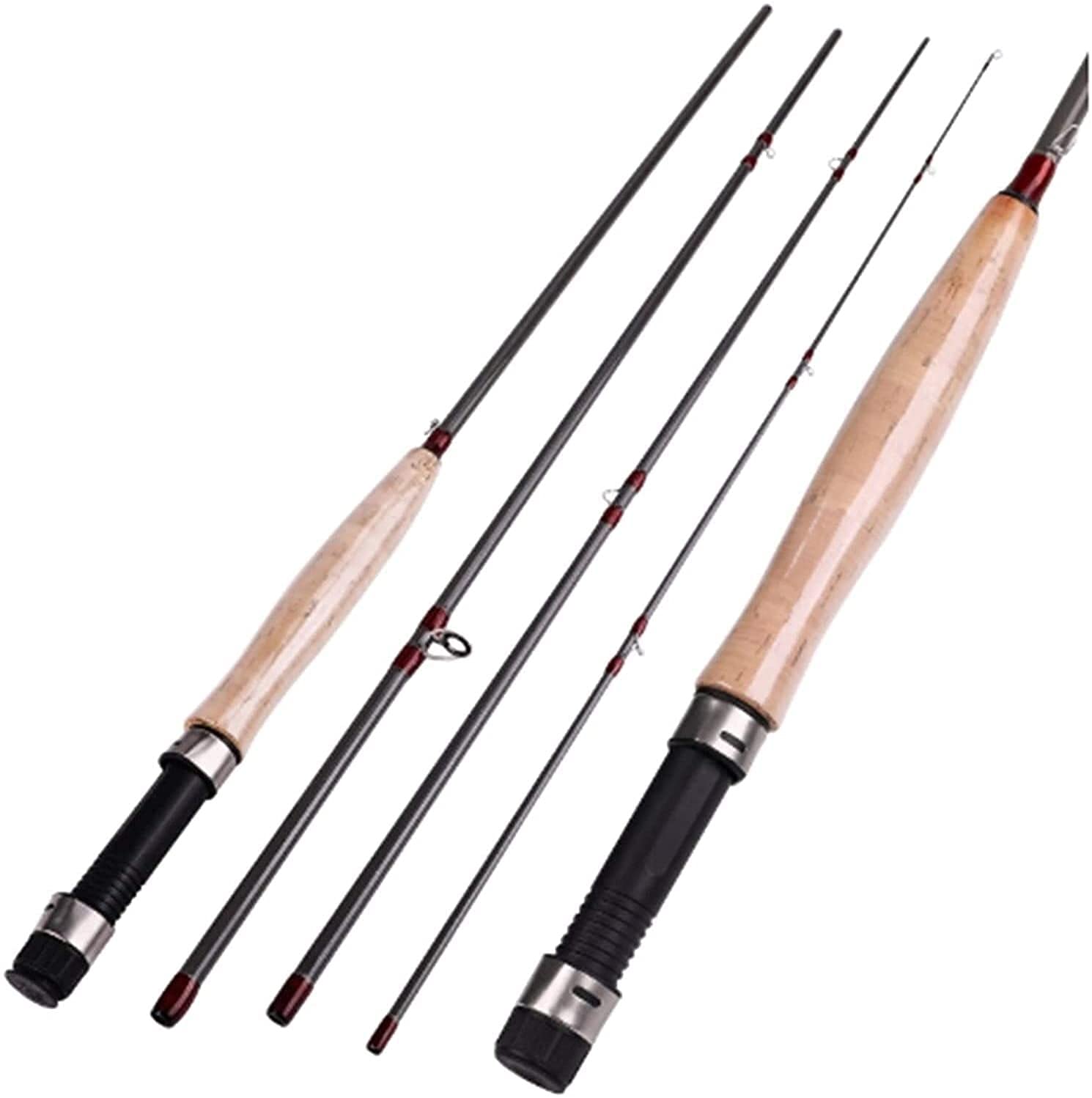 Durable Portable 4 Piece Fishing Rod 2.7M Line Soft Cork Handle Frod Outdoor Bass Fishing Rod