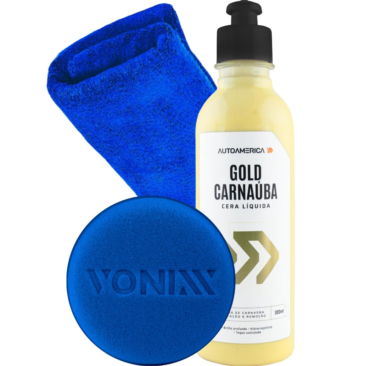Cera Automotiva Carnaúba 300ml Gold Autoamerica Pano Aplic