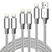 Vista 16 de cugunu Cargador para iPhone, 5 unidades de 3/3/6/6/10 pies, con certificación MFi de Apple, cable Lightning USB de nailon trenzado, cable de carga
