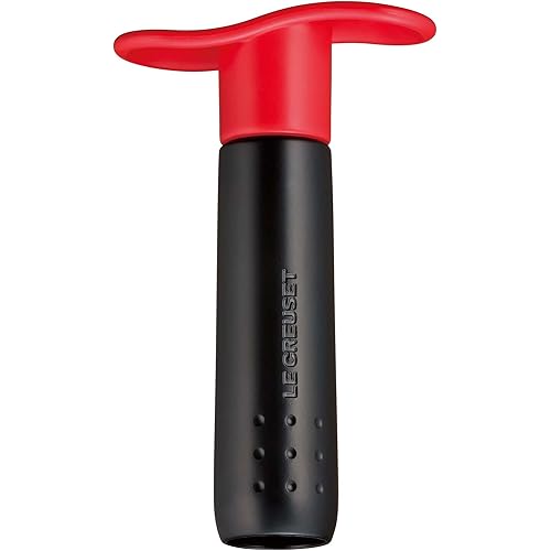 Le Creuset Wine Pump and 3 Stoppers, Cerise