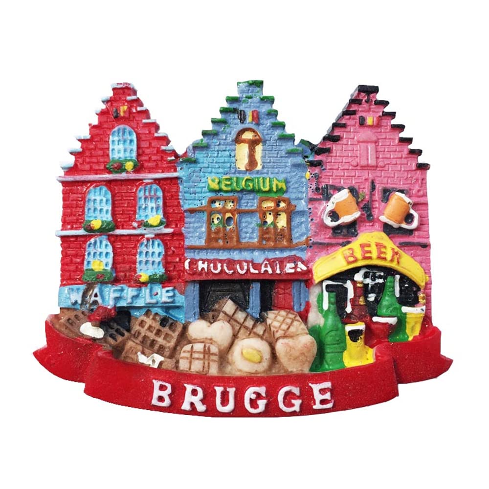 3D Brugge Belgium Fridge Magnet Travel Souvenir Gift Refrigerator Magnetic Sticker Resin Craft