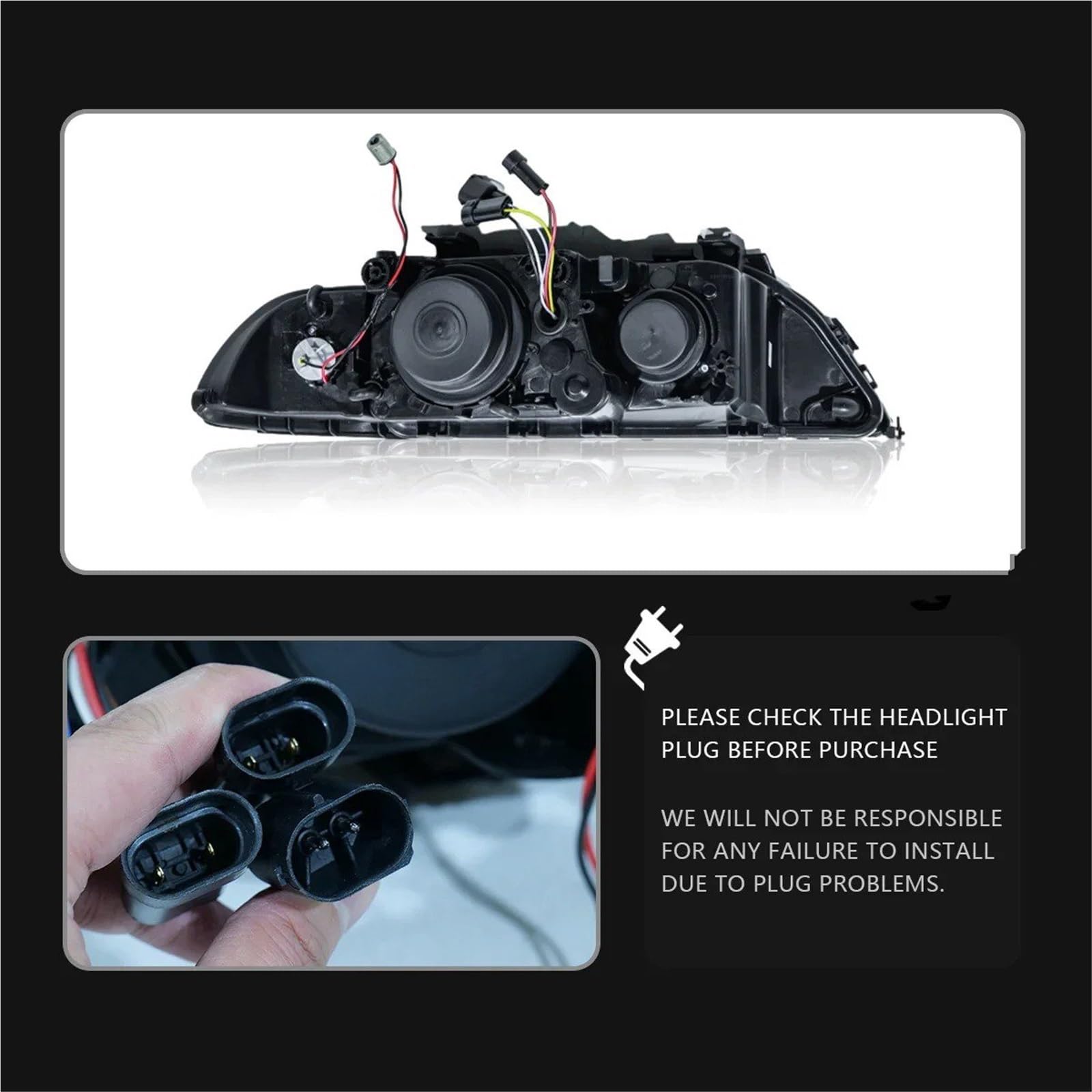 Faro Principal Para BMW Serie 5 E39 1997-2003 Faros Delanteros Para Coche Proyector LED Faro Delantero Luz Circulación Diurna Accesorios Automotrices Faro Delantero