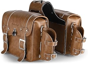 Retro Motorcycle Rear Seat Bag Large Capacity Bag Universal Riding Rear Bag Tool Storage Side Bag