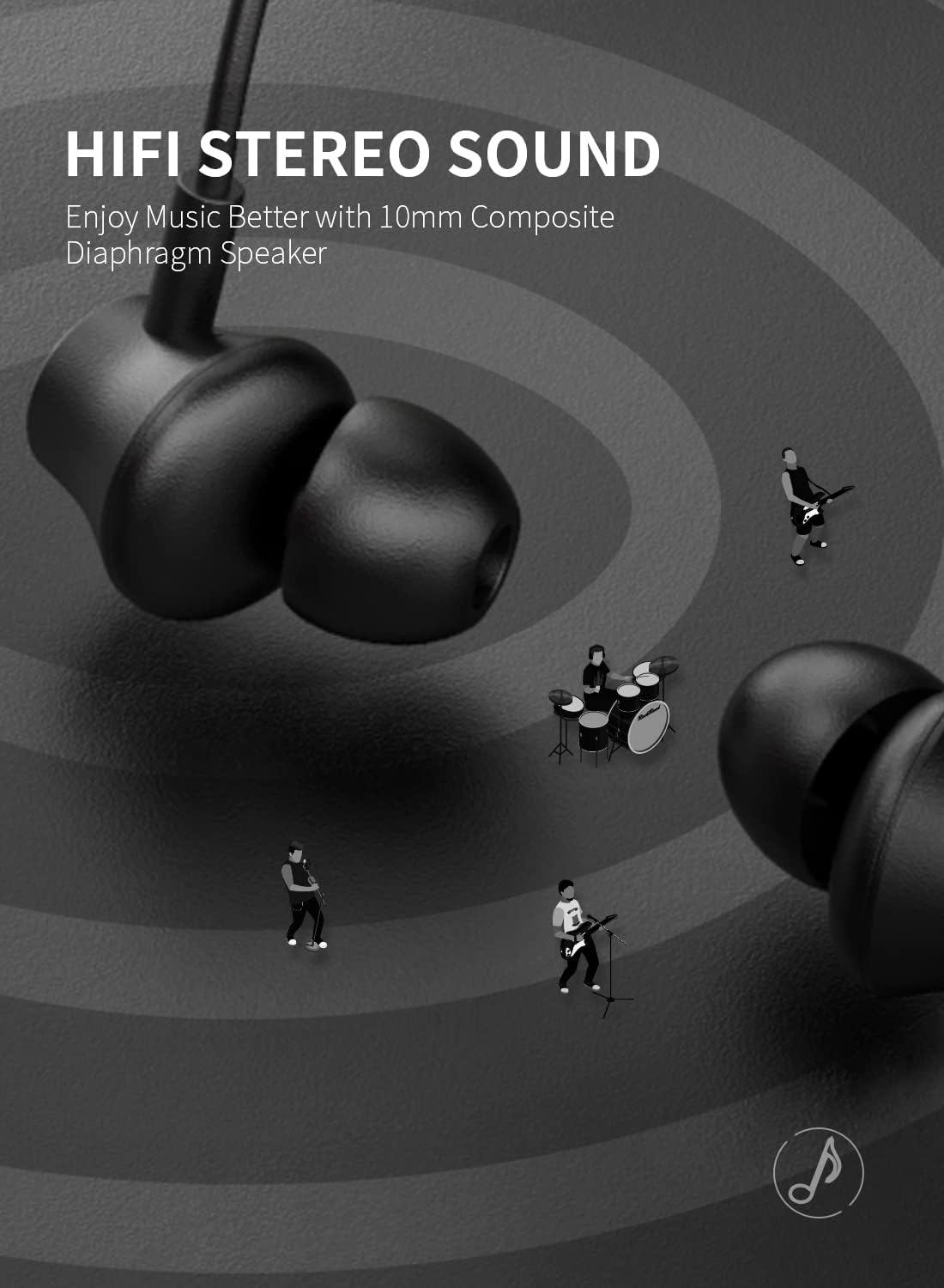 Wireless Earbuds Bluetooth Headphones Neckband: 100H Ultra-Long Playtime Headset with Microphone | Bluetooth 5.1 Earphones with Superior Stereo Sound | Magnetic Ear Buds | IPX5 Waterproof : Electronics