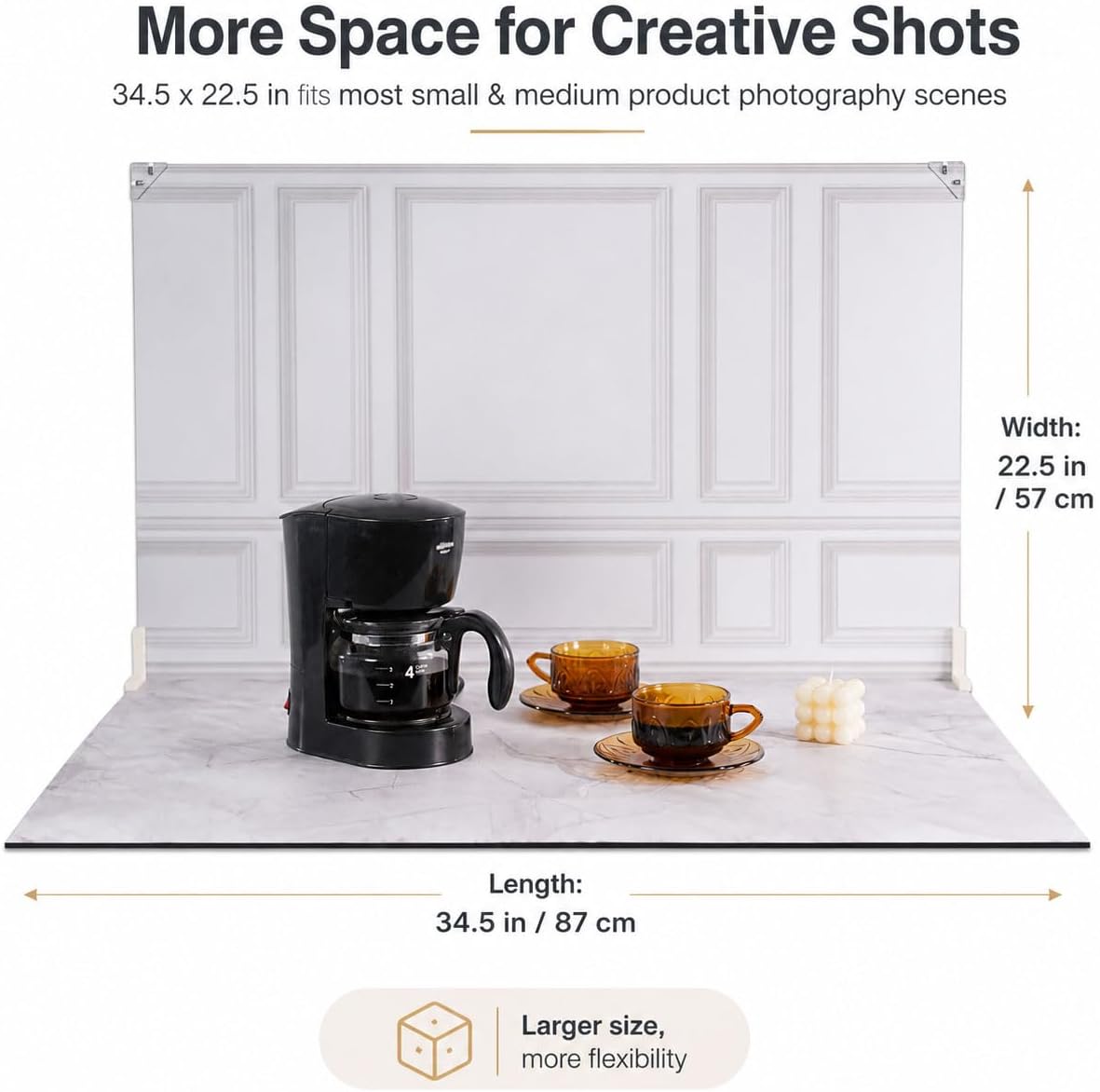 Product Photography Backdrops 22.5x34.5in, Photo Backdrop Board Kit with 10Pcs 20Patterns Double-Sided Background Paper, Food Photography Backdrops, Tabletop Photo Backdrop for Food Jewelry Cosmetics