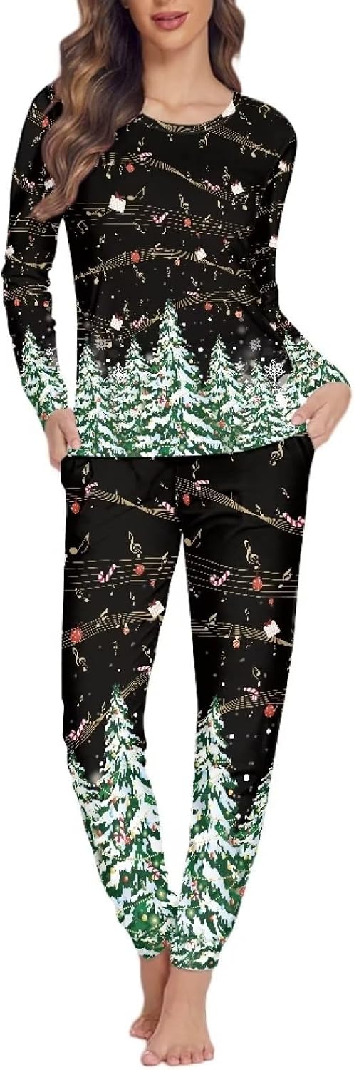 Upetstory Family Christmas Pajamas Matching Sets for Women Men Boys Girls