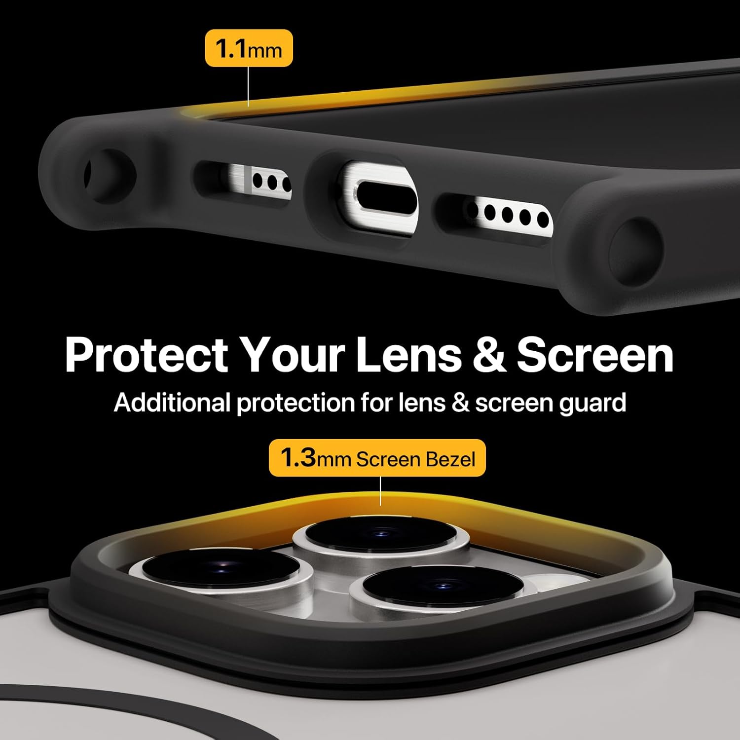 MAGEASY Case for iPhone 16 Pro 6.3" - Case with Crossbody Strap, 16ft Drop Protection, Compatible with MagSafe | Roam M (Titanium Gray) - Image 6