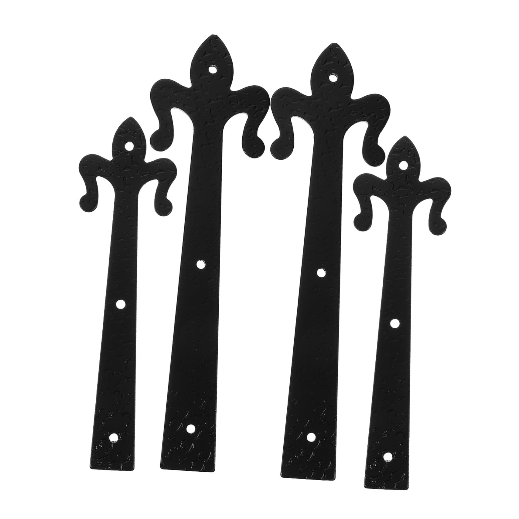 Charnières de porte de garage et poignée décorative Veemoon noir émaillé