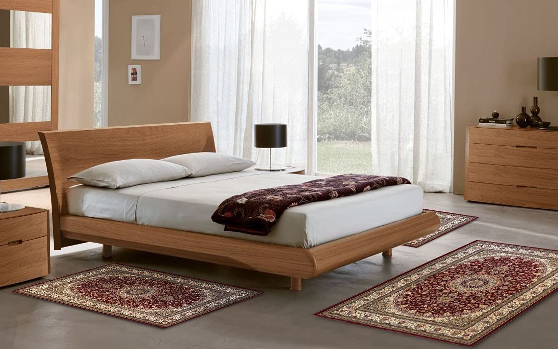 Tris Camera da Letto Tappeto Scendiletto 3 Tappeti Classico Vitruviano Dis. 1