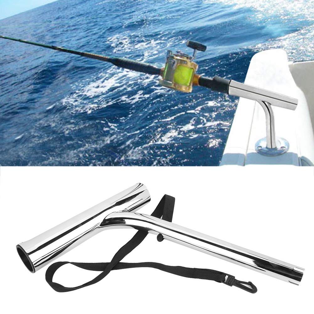 Porta-canna pesca per barche,Accessorio strumento staffa supporto canna pesca in acciaio inossidabile per barca marina