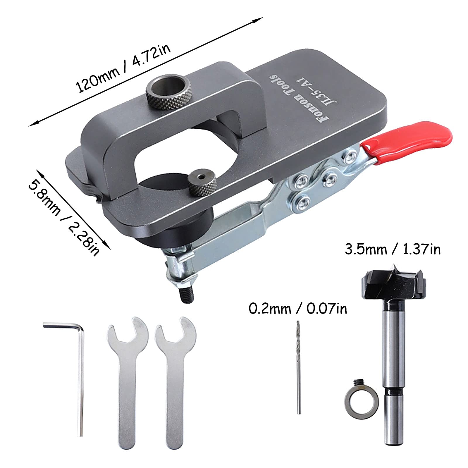 35 Mm Perforatrice, Guide De Forage Trou Charnière Trouver Un Jig Outil Pour Porte Armoires De Bricolage Menuiserie (A)