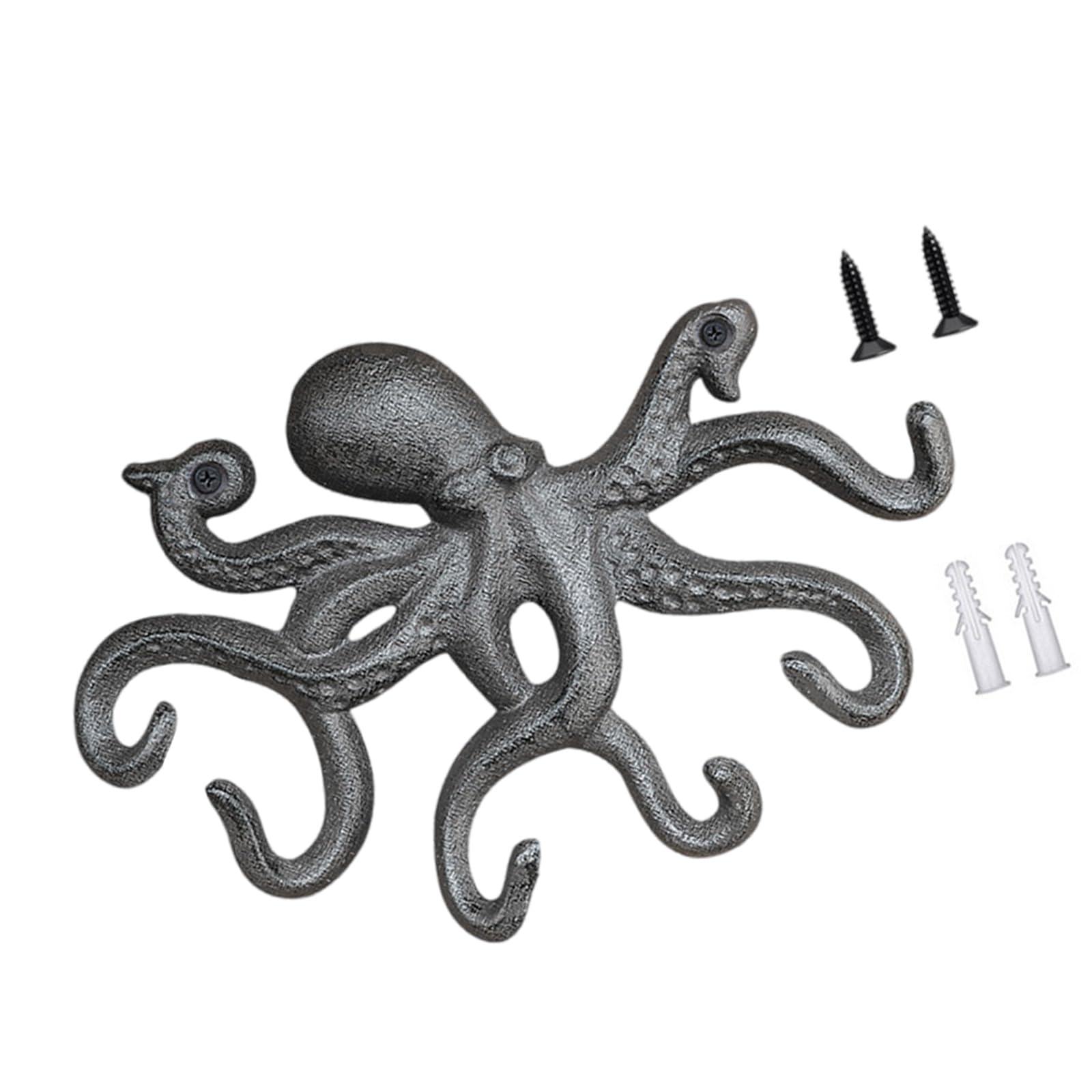 APGLSXY Multi Purpose Iron Octopuses Shaped Wall Hook for Organizing Small Household Items Practical Outerwear Hanger Old Iron Cephalopod Hook