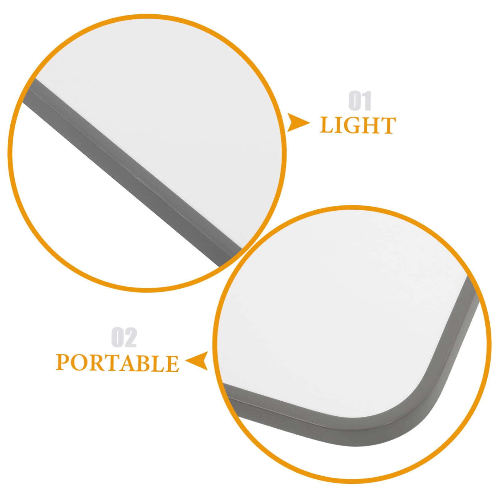 Whiteboard Tragbar Magnetisch Doppelseitig 45x30cm mit Rahmen Trocken Abwischbar für Büro und Unterricht Weiße Metalloberfläche