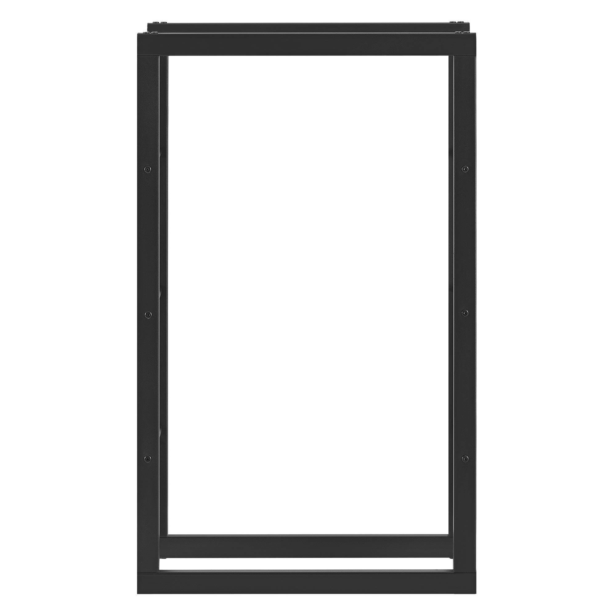 [en.casa] Soporte para leña 60 x 100 x 25 cm Estante de leña Acero Negro