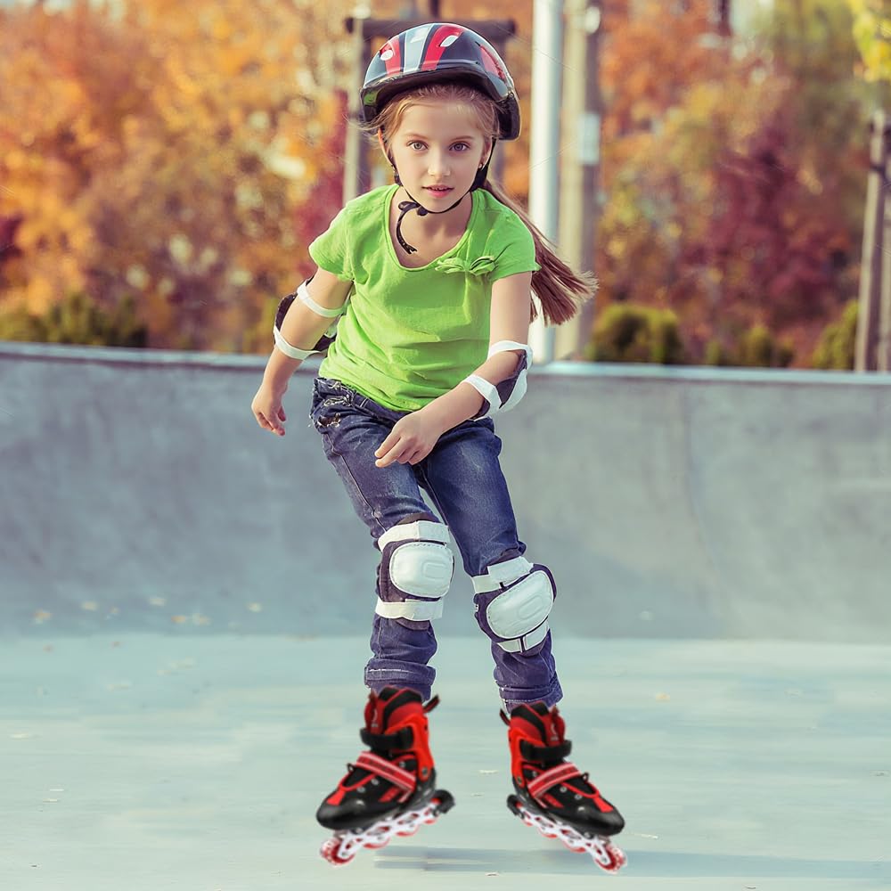 Rollers en Ligne pour Enfants Filles et garçons, Taille réglable, pour Enfants, Adolescents, Adultes, Débutants, Patins à roulettes pour l'intérieur et l'extérieur