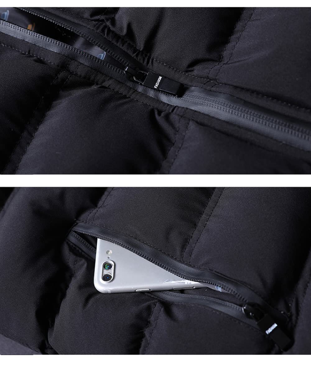 Daunenweste Herren - Herrenjacke In Übergröße, Lässige Ärmellose Weste, Modische Weste Mit Stehkragen, Klassische Blaue Jacke, Winddichte, Warme Winterweste Für Männer, Studenten, Jugendliche,