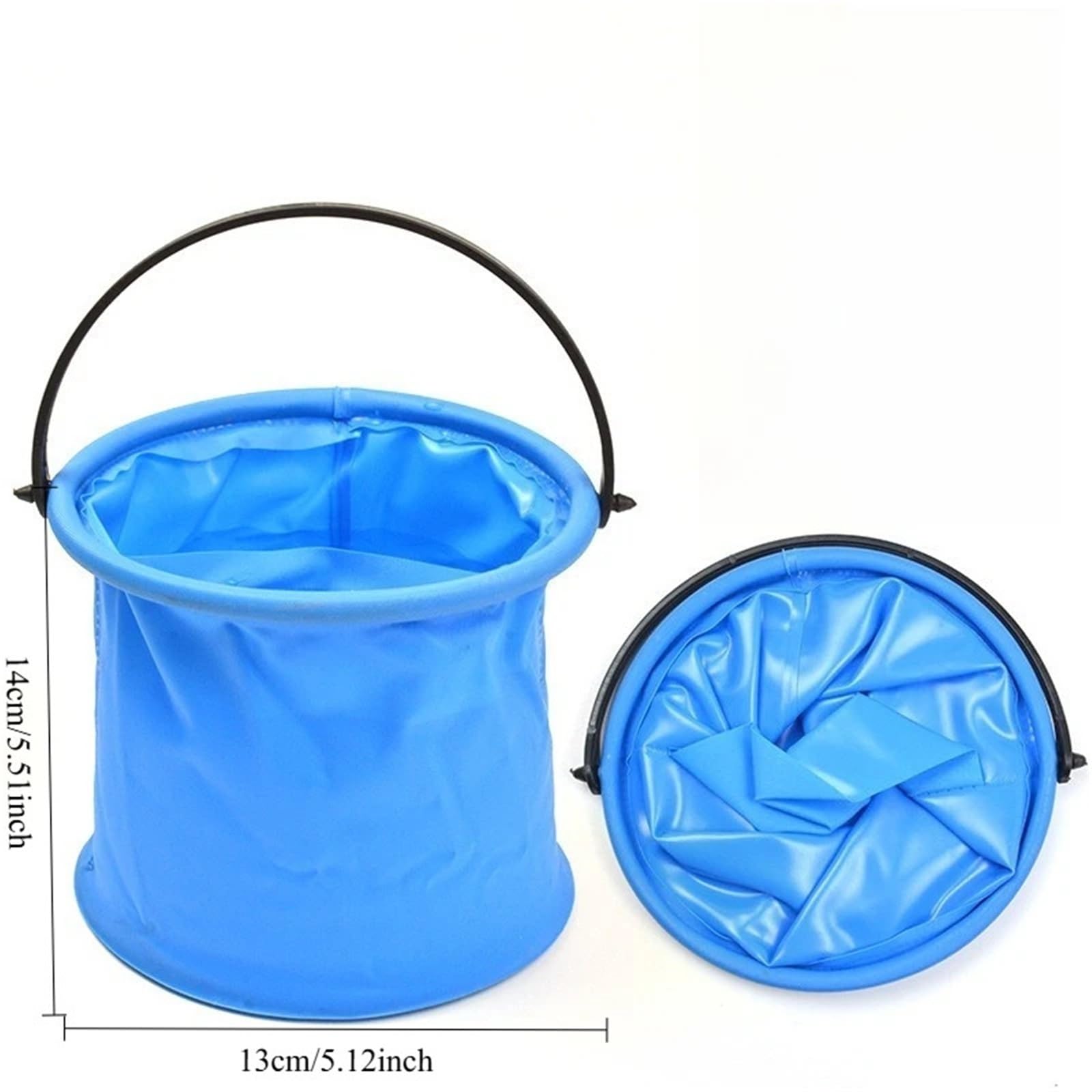 Falteimer Faltbarer Eimer mit Griff, tragbares und leicht zu verstauendes Design, geeignet for Camping, Angeleimer(Orange)