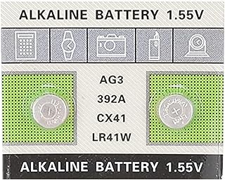 بطارية قلوية بقدرة 1.55 فولت للساعات ببطاريات AG3 و392A وCX41 وLR41W من قطعتين