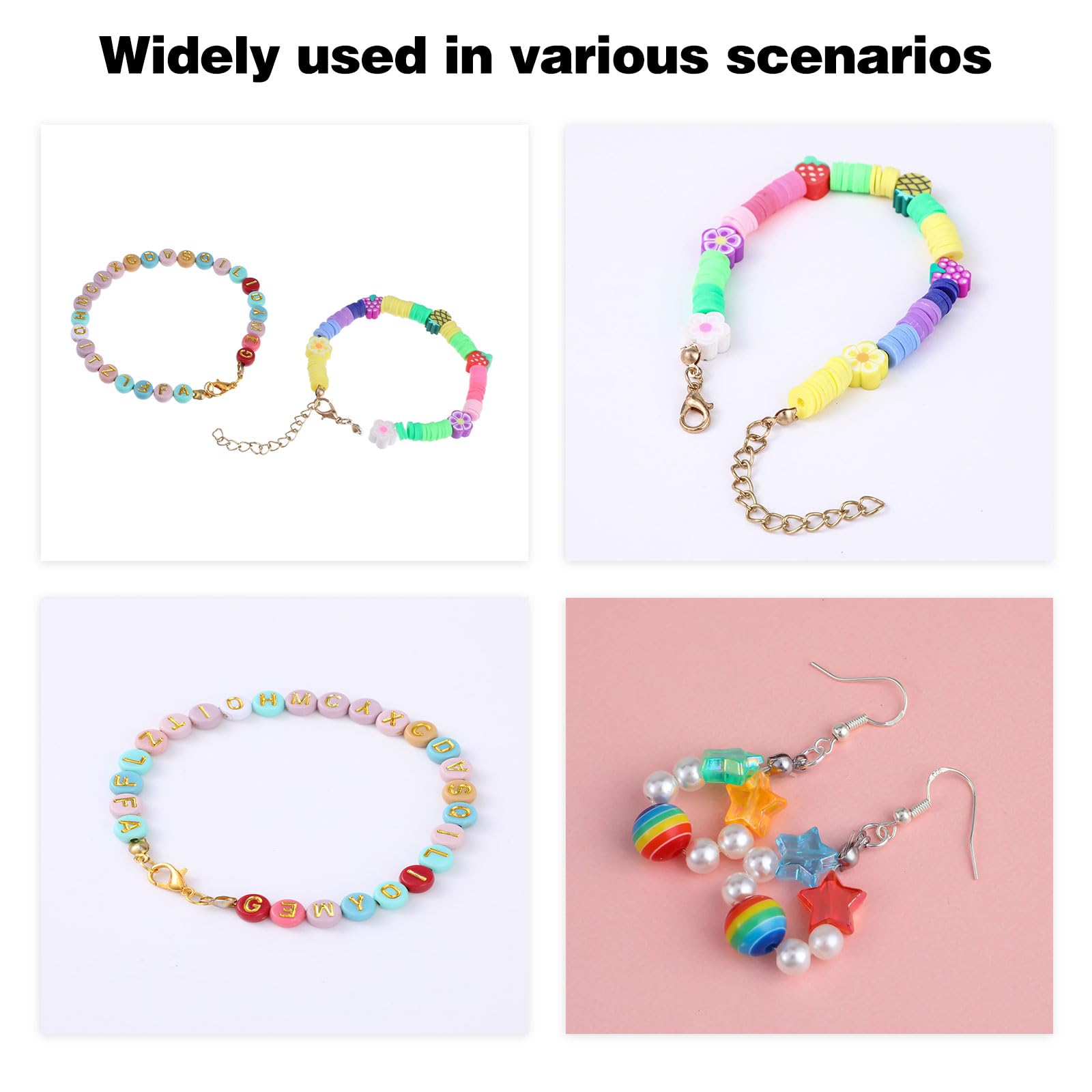 Lot De 2100 Perles à écraser Pour La Fabrication De Bijoux, Ensemble D'accessoires Avec Boîtes De Rangement Et Pince à Sertir Pour La Fabrication De Bracelets Et Colliers