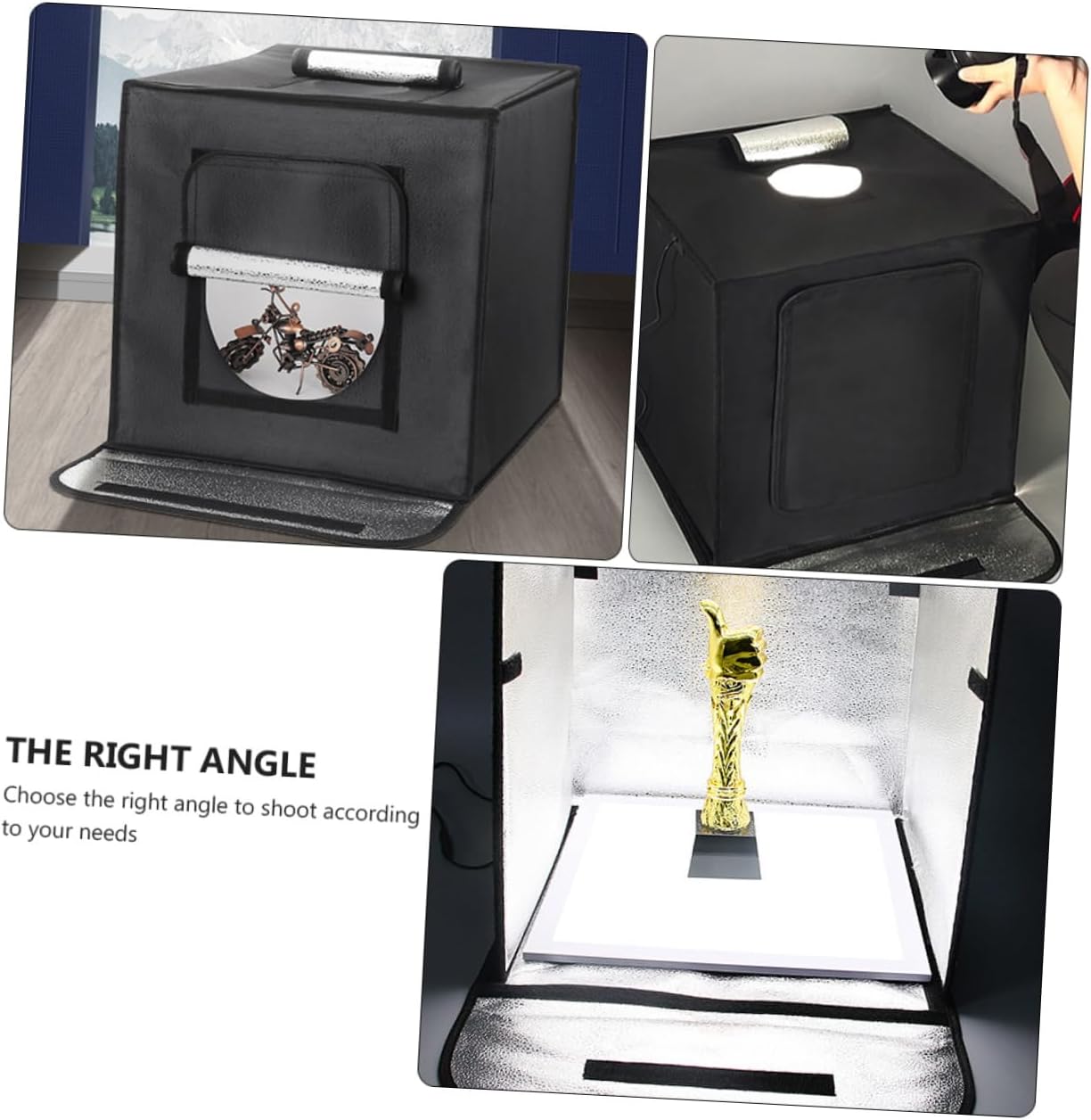 1pc Portable Photo Box Lighting Cube Tent Soft Kit for Product Photography Easy Setup Design for Jewelry and Items