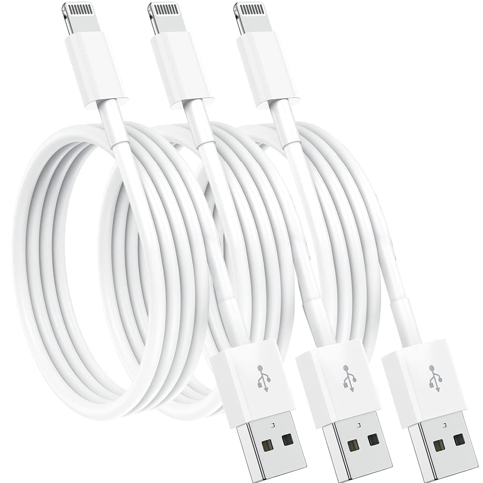 Susnwere 4 Pack [Apple MFi Certified] Apple Charging Cables 6ft, iPhone Chargers, Lightning Fast iPhone Charging Cord for iPhone 12/11/11Pro/11Max/ X/XS/XR/XS Max/8/7, ipad(White) — Amazon image 21