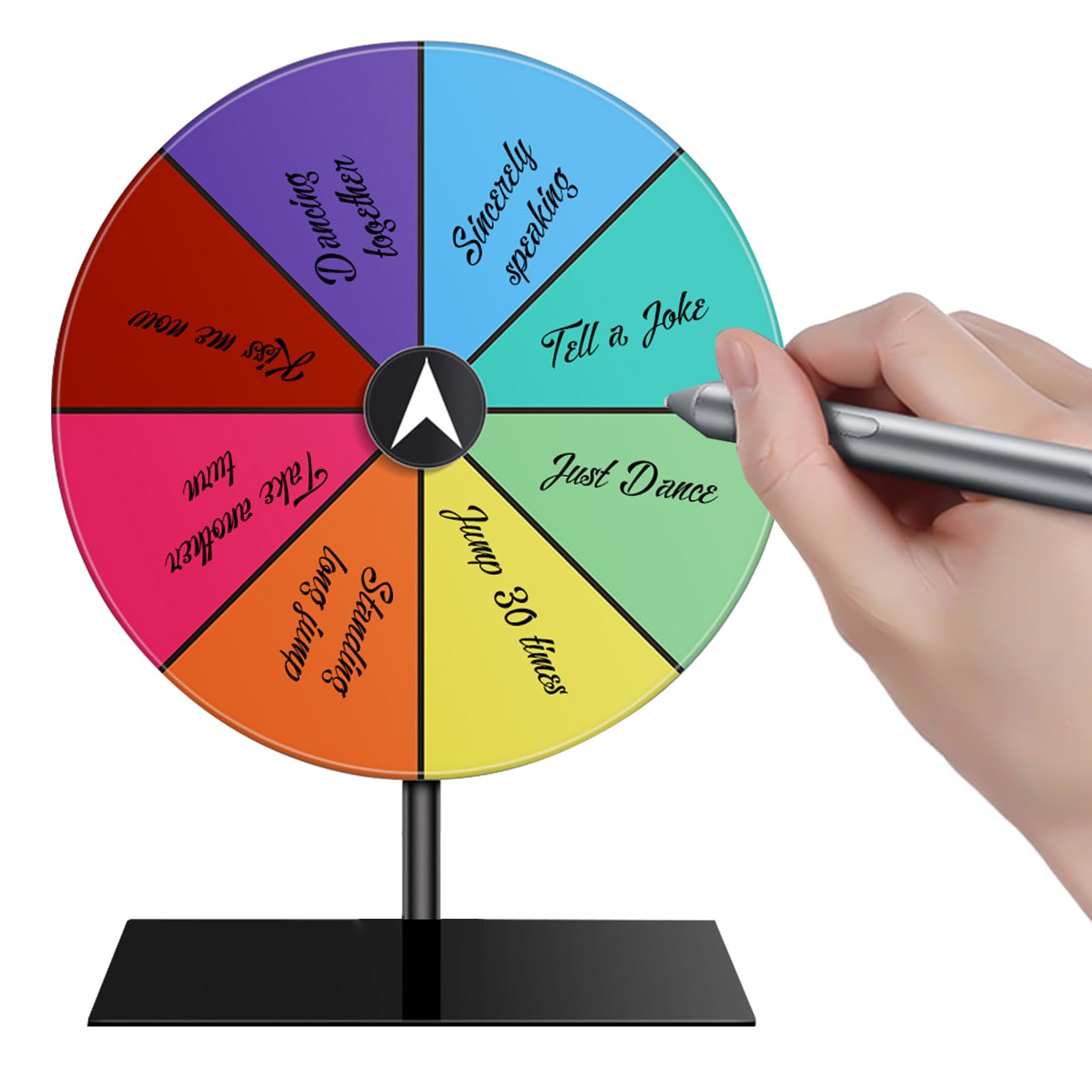 glylo Spin Wheel, 8 Slots Color Tabletop Spinner, Prize Wheel, Acrylic Dry Erase Spin Wheel Spinner Game, 360 Degree Rotating Tabletop Prize Wheel for Carnivals, Festivals, OM3245RJ5D8V72144