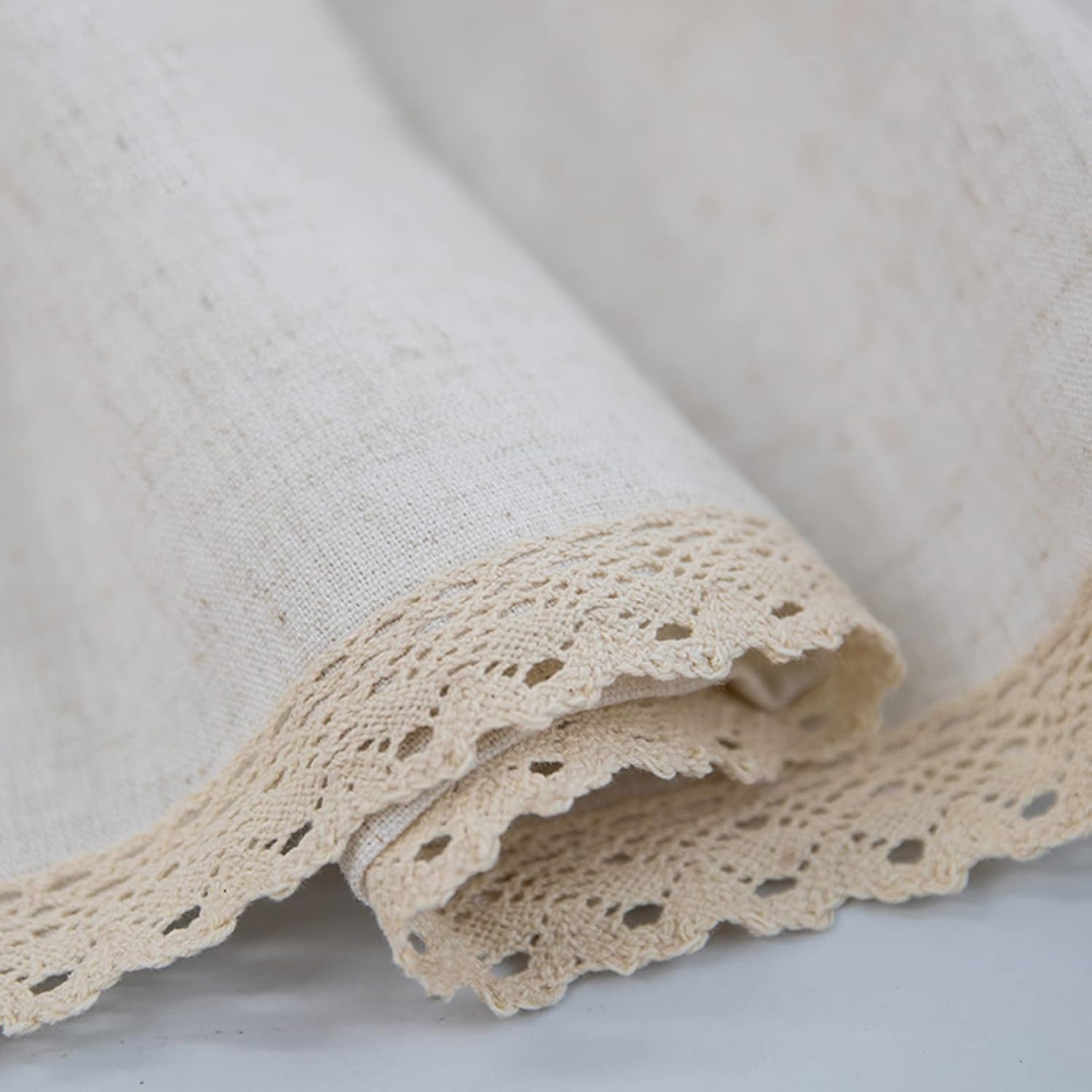 Kitchen Curtain Valance,Lace Bistro Curtain for Kitchen/Bedroom/Country Style,Tier Curtains Modern Short Curtain Cáfe Curtains Semi-Transparent