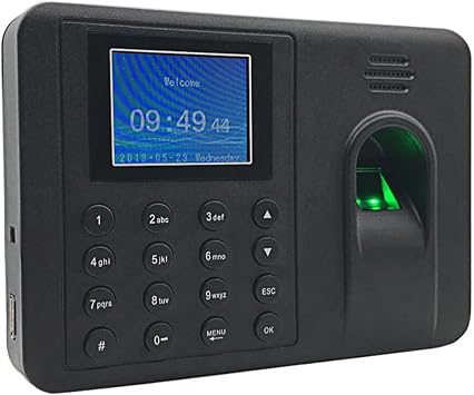 Biometric Employee Attendance Machine Cheapest 2000 Users Biometric Fingerprint Time Attendance System Clock Recorder Employee Recognition Recording Device Electronic for,Us Plug-English