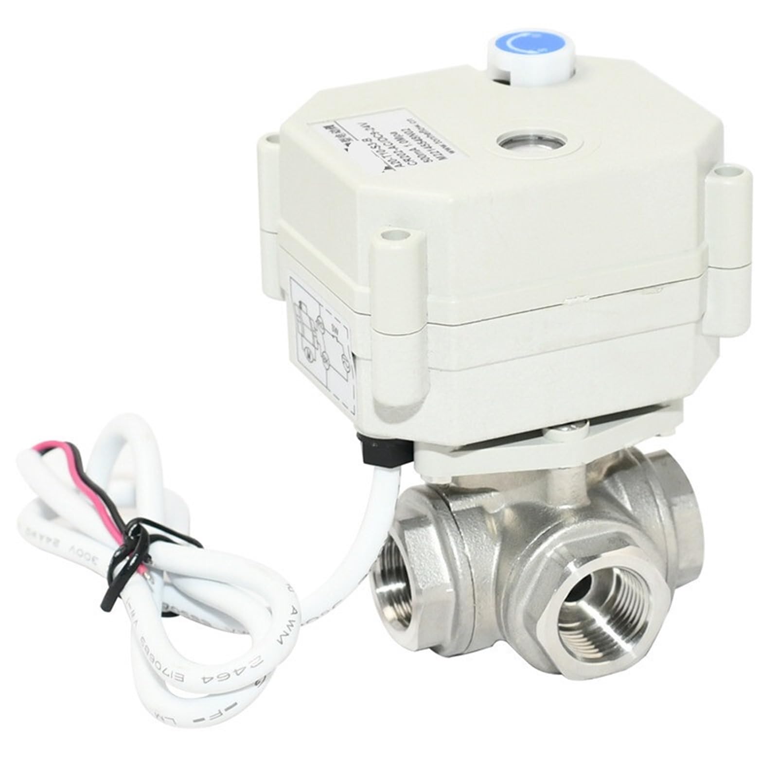 3/8" DN10 3/8" DN10 elektryczny zawór kulowy ze stali nierdzewnej DC5V/12V/24V ze sterowaniem ręcznym