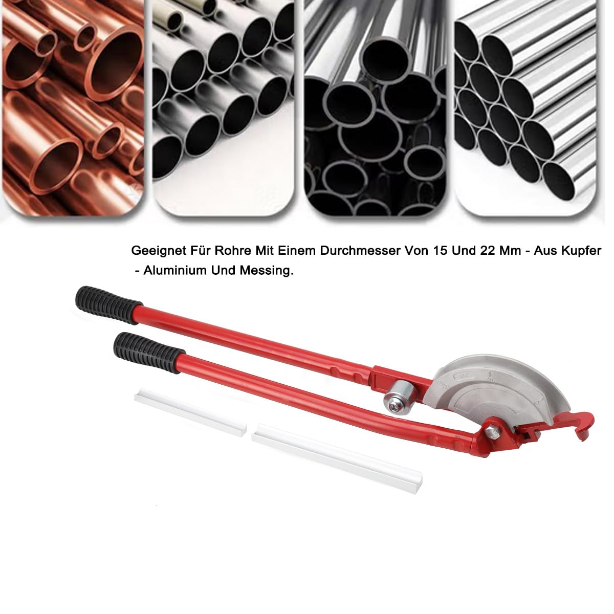 Piegatubi Manuale Professionale, per Tubi in Rame/Alluminio Usato nei sistemi di Condizionamento, Ventilazione, Riscaldamento, Cablaggio Elettronico