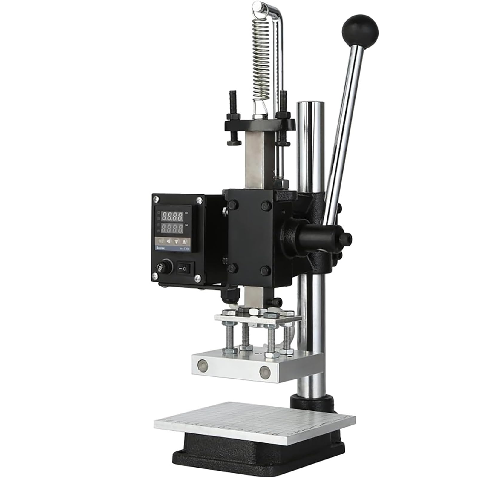 Máquina digital de estampado en caliente, multifuncional con pantalla, área de calefacción de 10 x 13 cm, altura ajustable de 0 a 16 cm para cuero, vinilo, papel y más