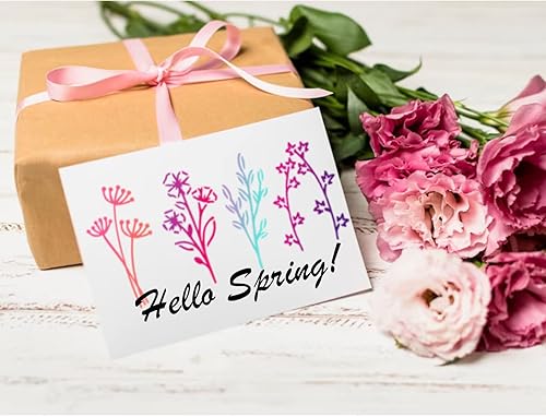 Miniatura 6 de Plantillas de flores botánicas para manualidades, plantilla de pintura floral de flores silvestres pequeñas para pintar sobre tarjetas de madera,