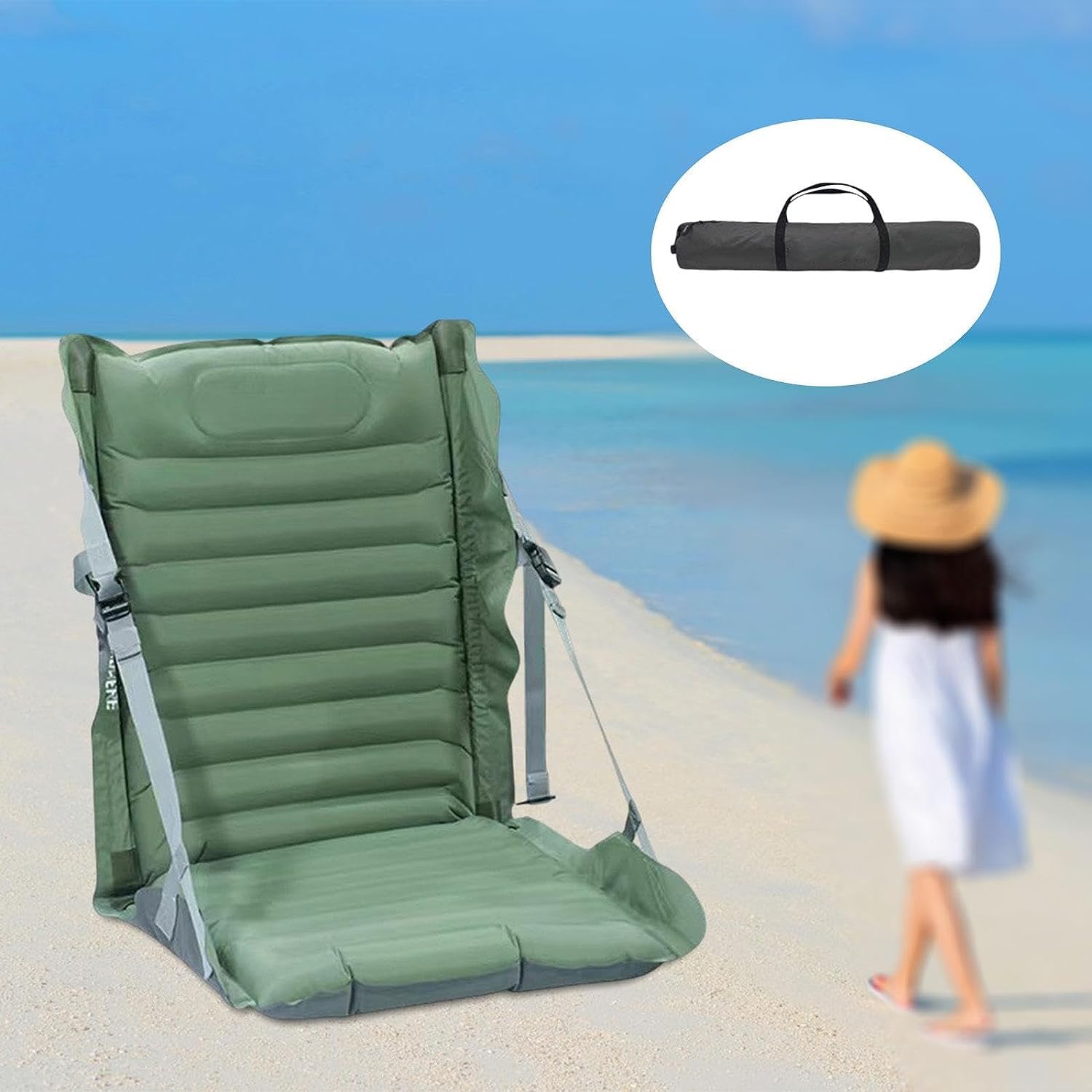 Aufblasbarer Beheizter Stadionsitz - 3 Stufen Heizung Bis 60°C USB Betrieben