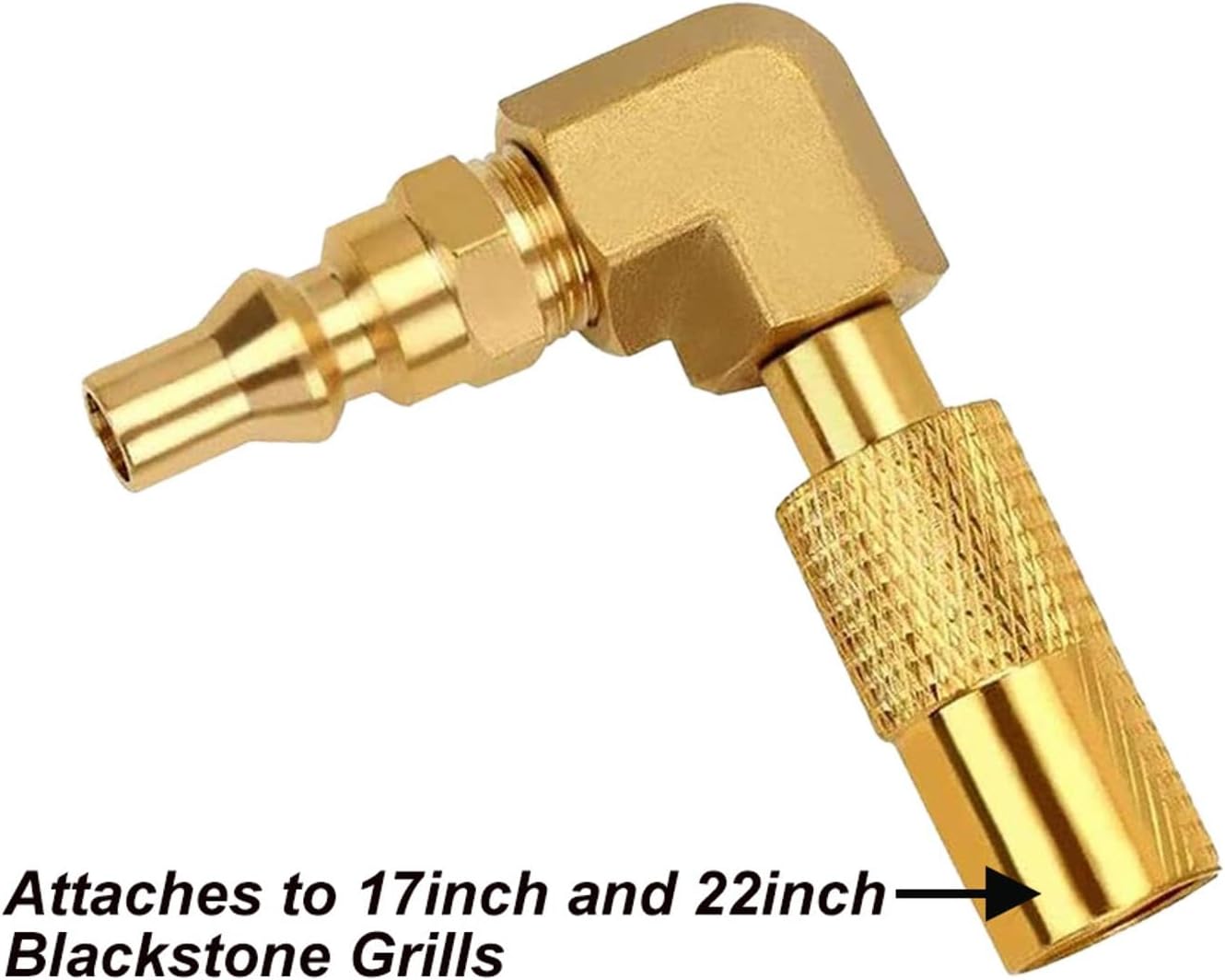 3 PCS Quick Connect Adapter Conversion Fitting Elbow 90 Degree Propane Connector for Blackstone Tabletop Grill 17 Inch and 22 Inch Propane Gas Camping Grill