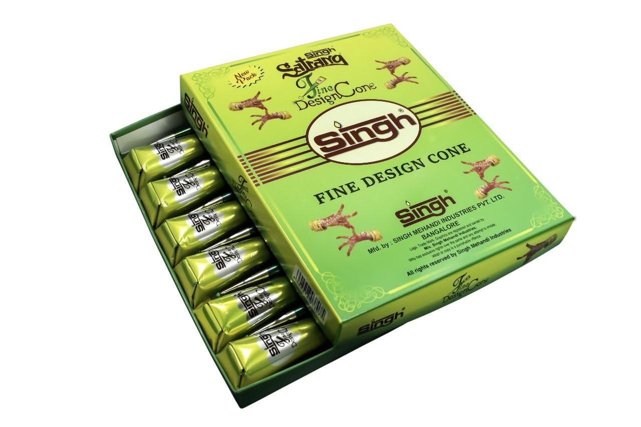 Singh Mehandi Cone 25gm (pack of 12 pieces) | Natural Henna Cones for Traditional Art |-image-10