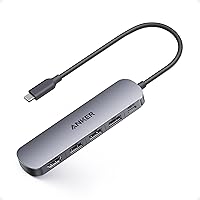 Anker 5-in-1 USB C Hub for Laptops: 4K@30Hz HDMI, 90W PD Charging, 3 USB-A Ports, Compact MacBook Dell Adapter