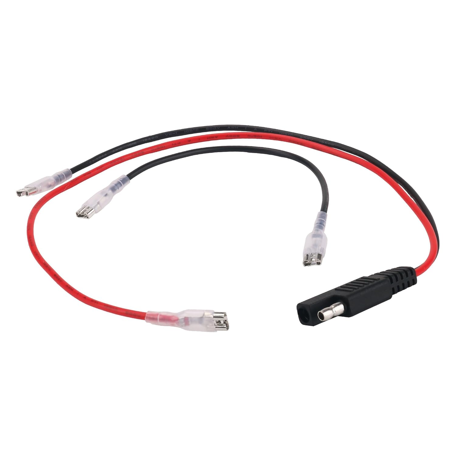 Main product image showing the GGET 24 Volt Electric Scooters Battery Wiring Harness with its red and black wires, insulated terminals, and 2-prong connector.