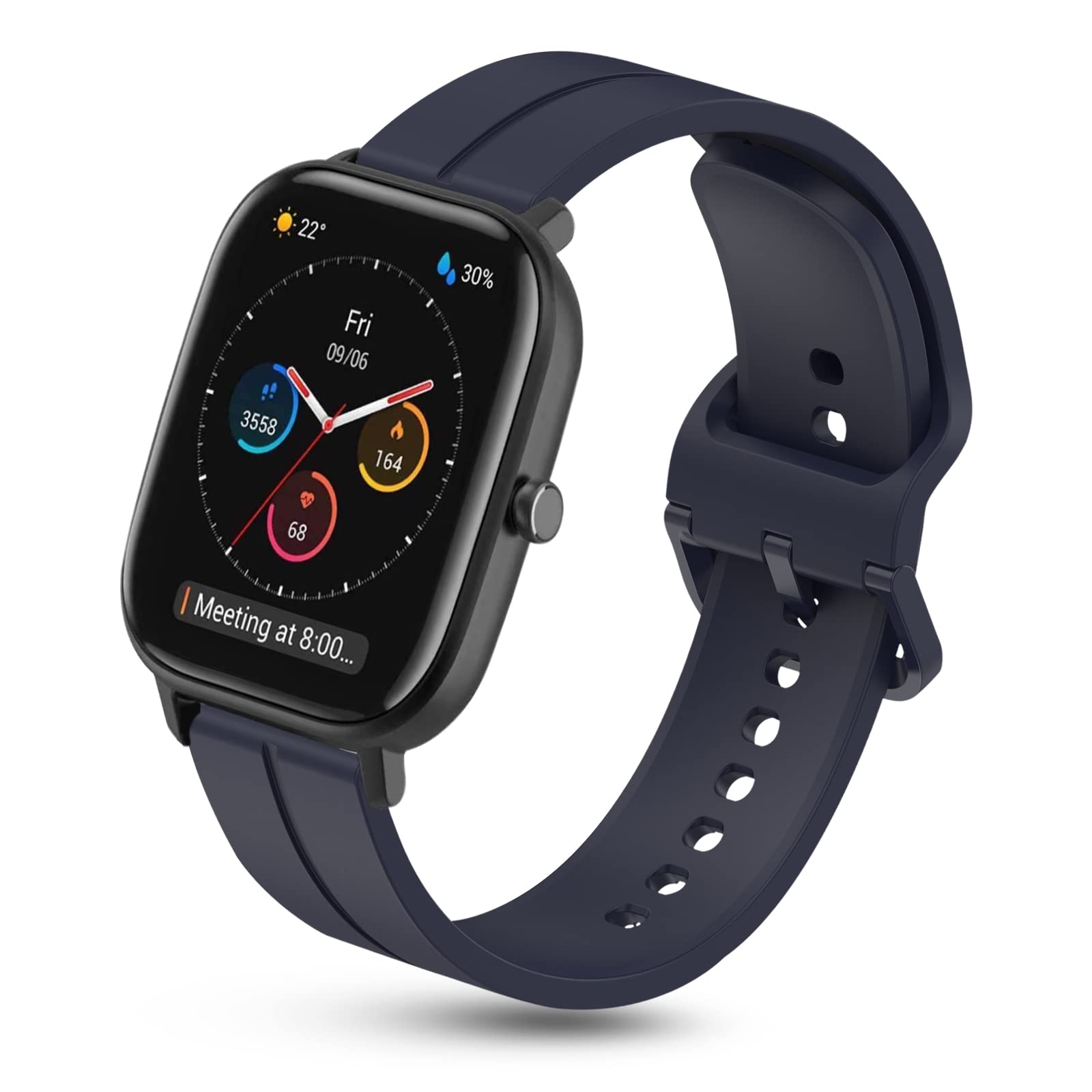 JangBeBracelet for Amazfit GTS 2 Mini/Amazfit GTS/GTS 2 / GTS 2e / GTS 3 / GTS 4 / GTS 4 Mini, 20 mm Silicone Sport Replacement Wristbands for Amazfit Bip 3 Pro/Bip 3/Bip S/Bip U Pro/GTR 42 mm