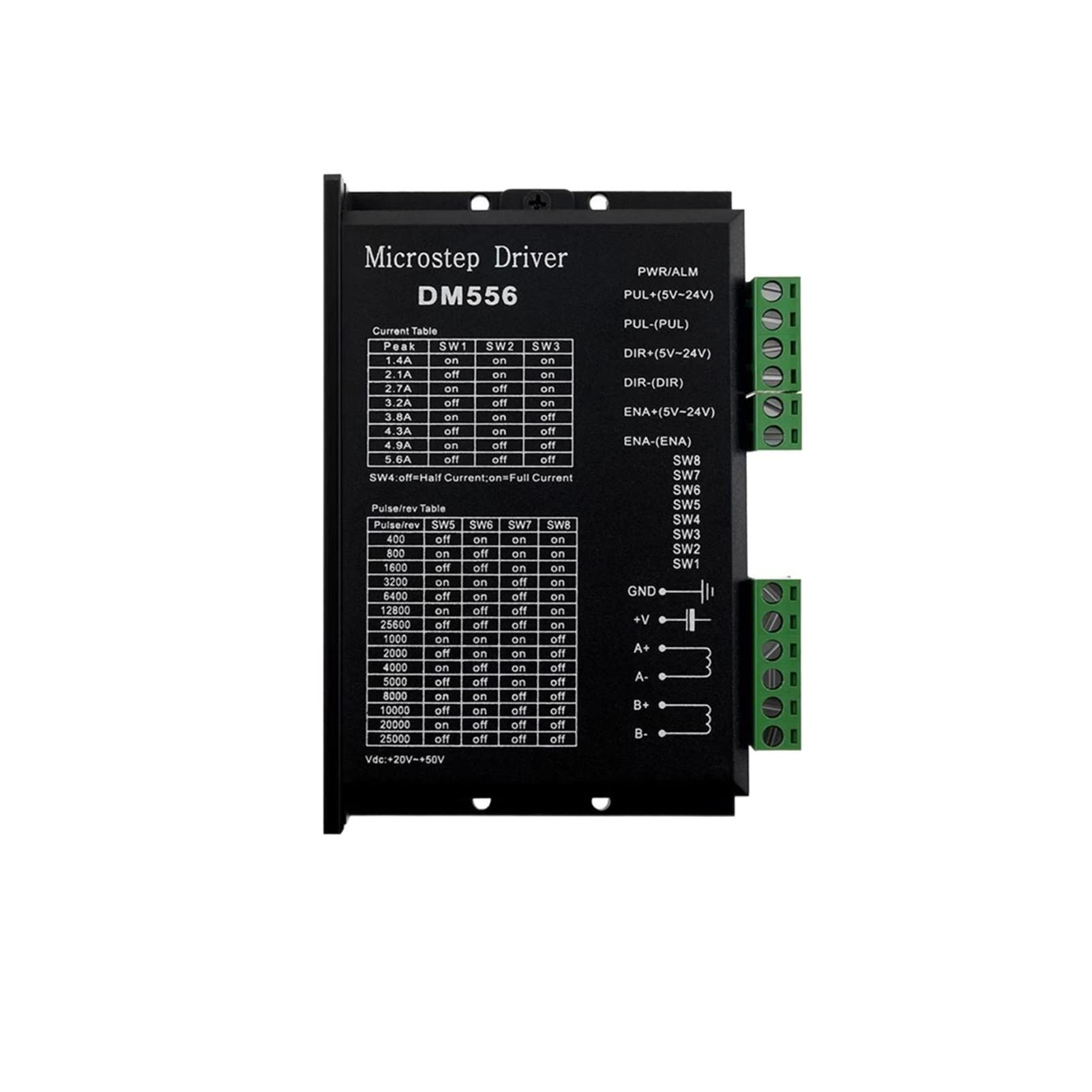 DM556 Driver del Motore Passo -Passo Digitale 2 Fase 5.6A for 42 57 86 Motore Stepper NEMA17/23/34 Il Controller può sostituire TB6600 DM542(1pcs)