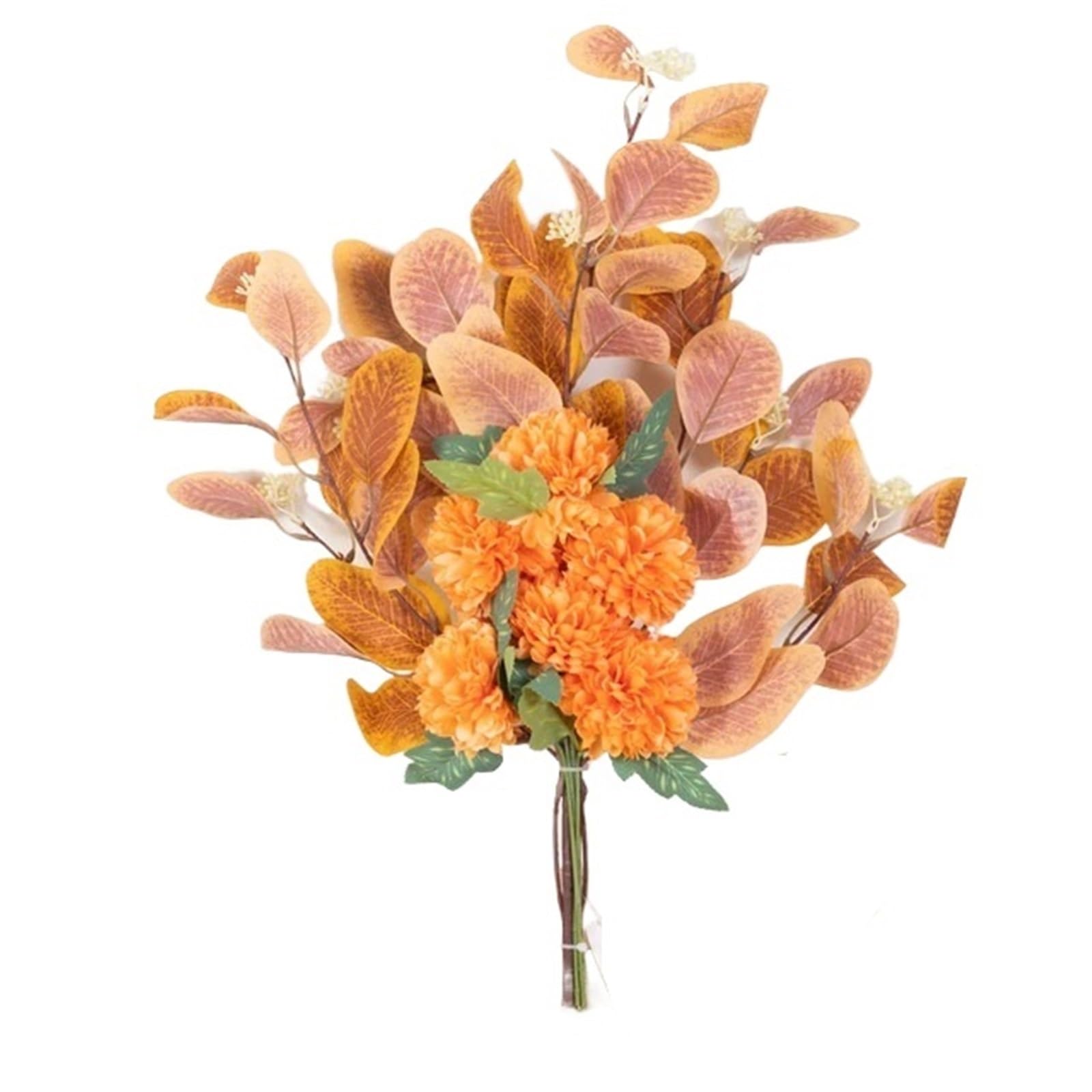 Artificial Flower Branches Artificial Flower Silk Chrysanthemum Leaf Home Vase Decoration Bouquet Wedding Arrangement Plants(Color3)