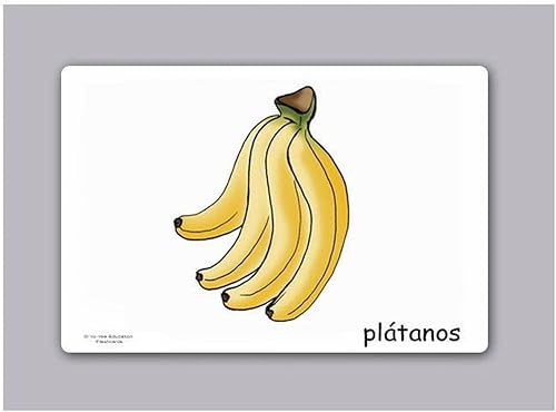 Miniatura 4 de Tarjetas didácticas de frutas en español  Tarjetas flash con juego de bingo a juego para niños pequeños, niños y adultos  Tamaño 4.13 × 5.83