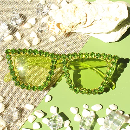 Image of Xpectrum Sparkly Diamond Sunglasses Bling Square Frame Festival Disco Rhinestone Accessories