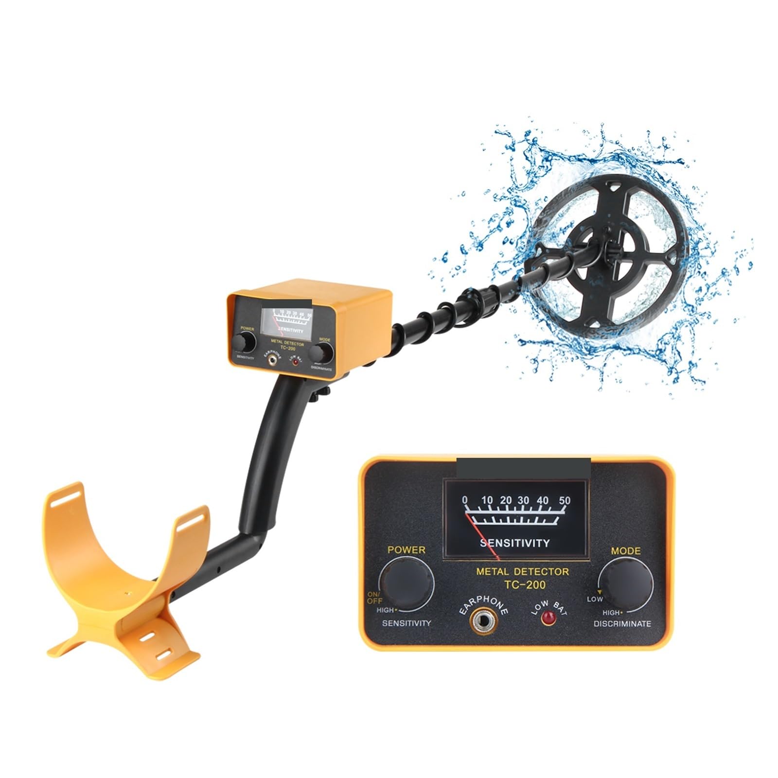 Wykrywacz metalu, TC-200Y Wykrywacz metali Underground Wire Iron Metal Gold Detector Regulowany tracker do wyszukiwania skarbów
